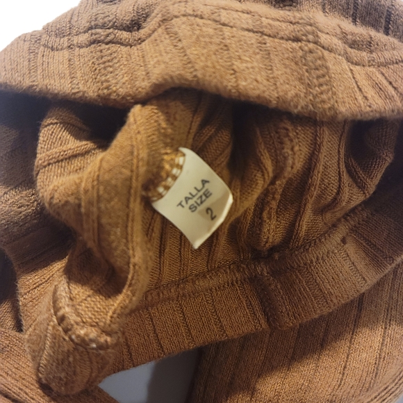 Condor Ribbed Tights In Cinnamon, Size 2 - Picture 3 of 5